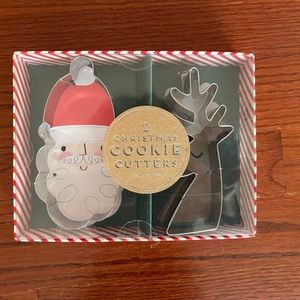 NEW IN BOX! Two Christmas Cookie Cutters Santa Reindeer Meri Meri